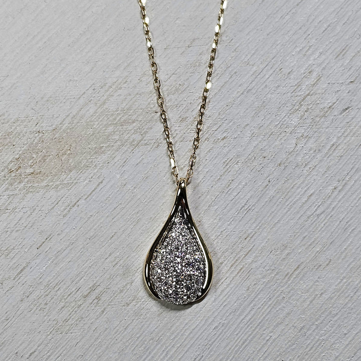 14k Yellow Gold .50ctw Pave' Diamond Pendant