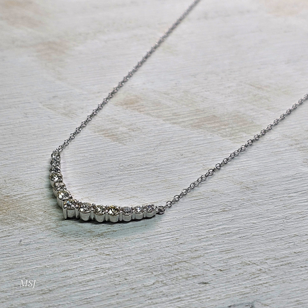 14k White Gold 1ctw Diamond Pendant