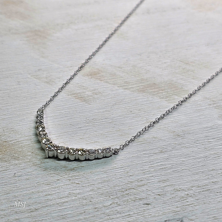 14k White Gold 1ctw Diamond Pendant