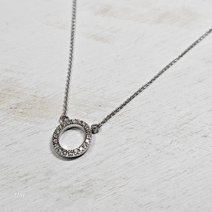 10k White Gold .15ctw Diamond Pendant