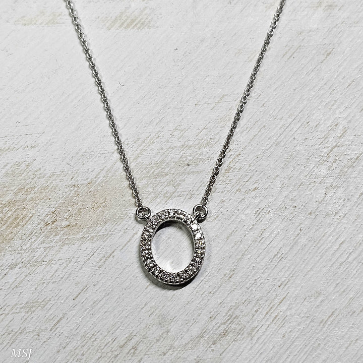 10k White Gold .15ctw Diamond Pendant