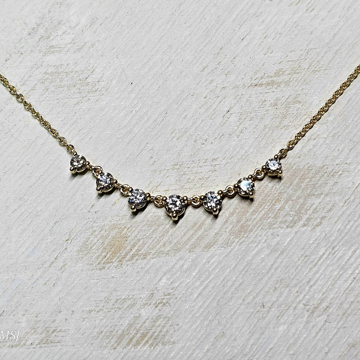 14k Yellow Gold .54ctw Sylvie Diamond Pendant