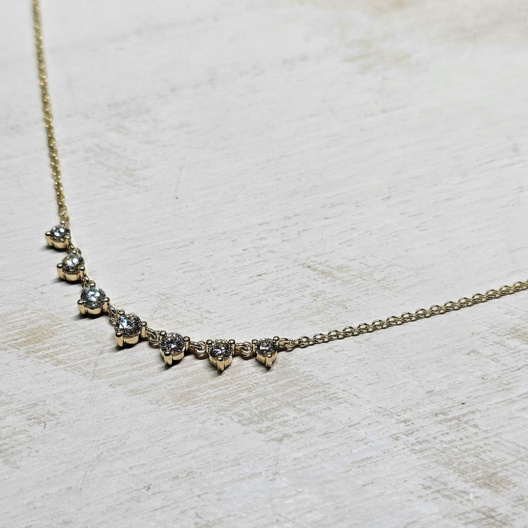 14k Yellow Gold .54ctw Sylvie Diamond Pendant