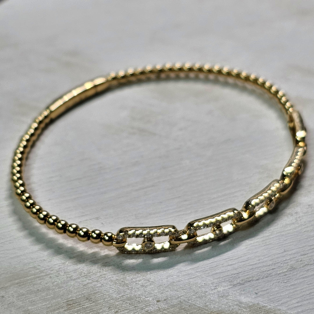 14k Yellow Gold .51ctw Flex Diamond Bracelet
