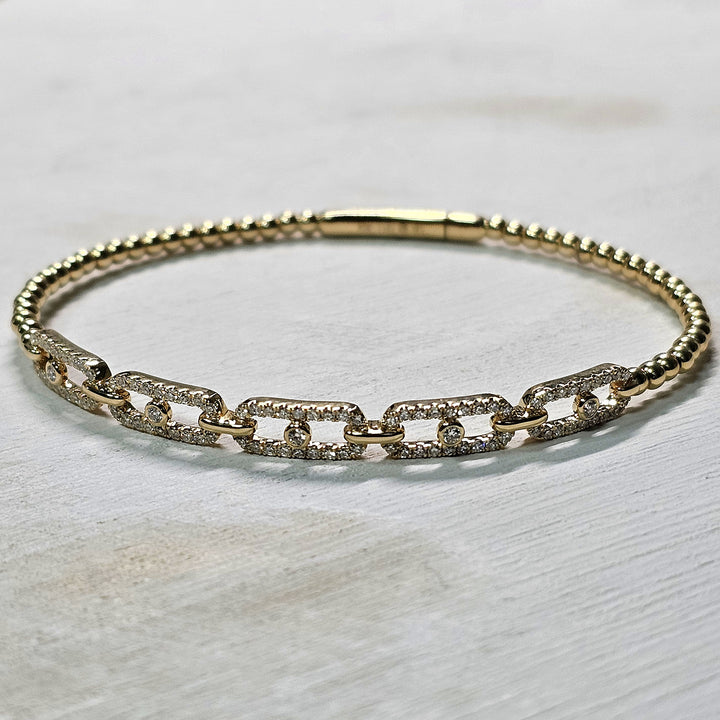 14k Yellow Gold .51ctw Flex Diamond Bracelet