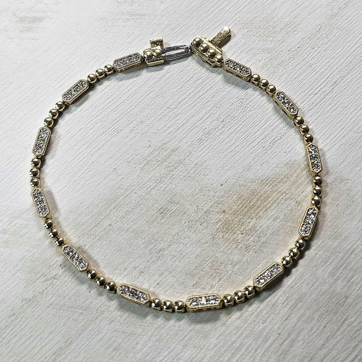 14k Yellow Gold .50ctw DIamond Tennis Bracelet