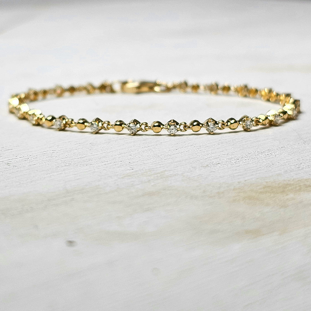 14k Yellow Gold .48ctw Diamond Fashion Bracelet