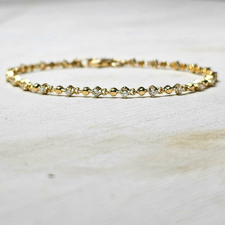 14k Yellow Gold .48ctw Diamond Fashion Bracelet