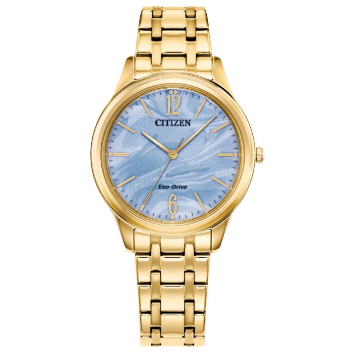 Citizens Eco Drive Watch with Light Blue Dial