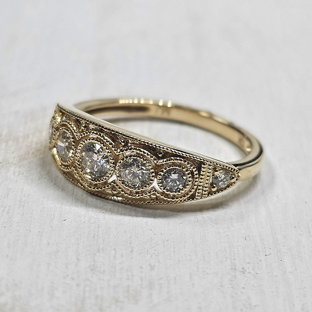 14k Yellow Gold .50ctw Bezel Set Ring