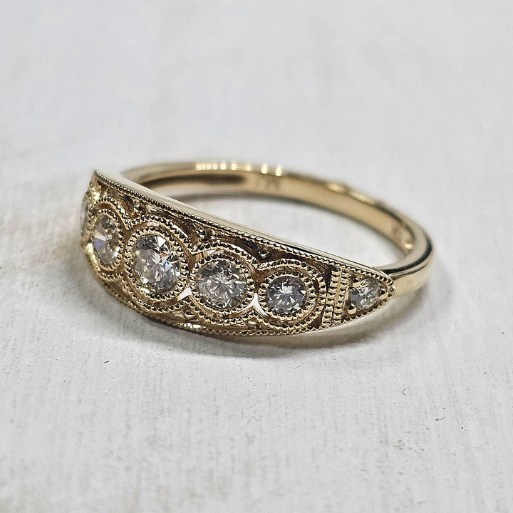 14k Yellow Gold .50ctw Bezel Set Ring