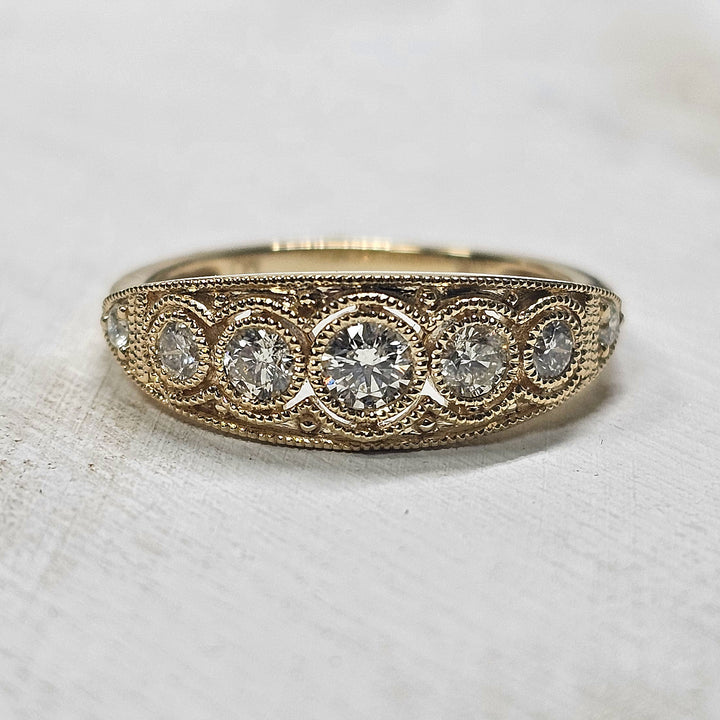 14k Yellow Gold .50ctw Bezel Set Ring