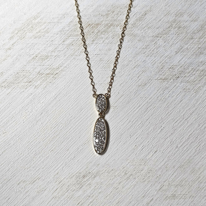 14k Yellow Gold .25ctw Drop Diamond Necklace