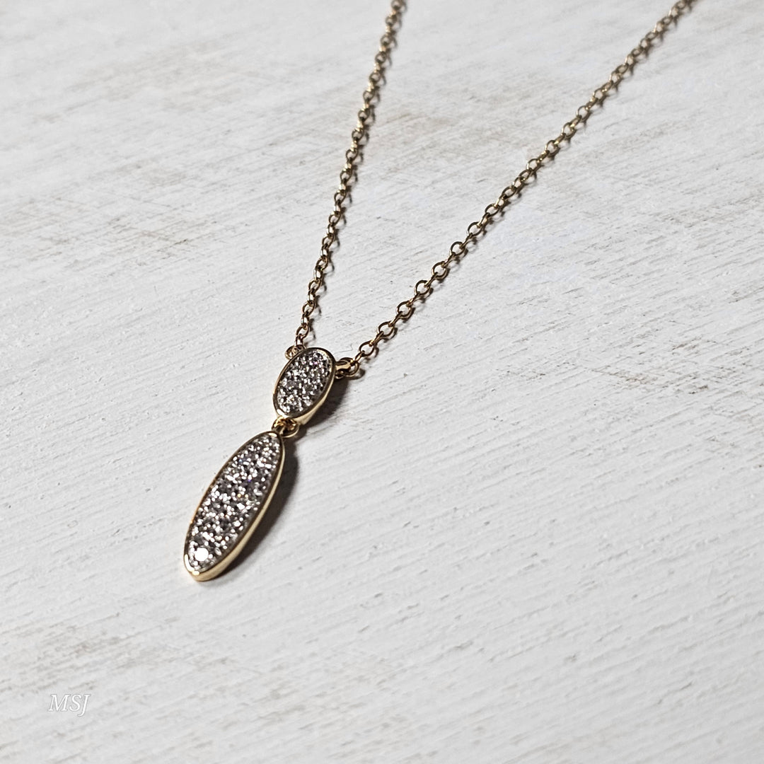 14k Yellow Gold .25ctw Drop Diamond Necklace