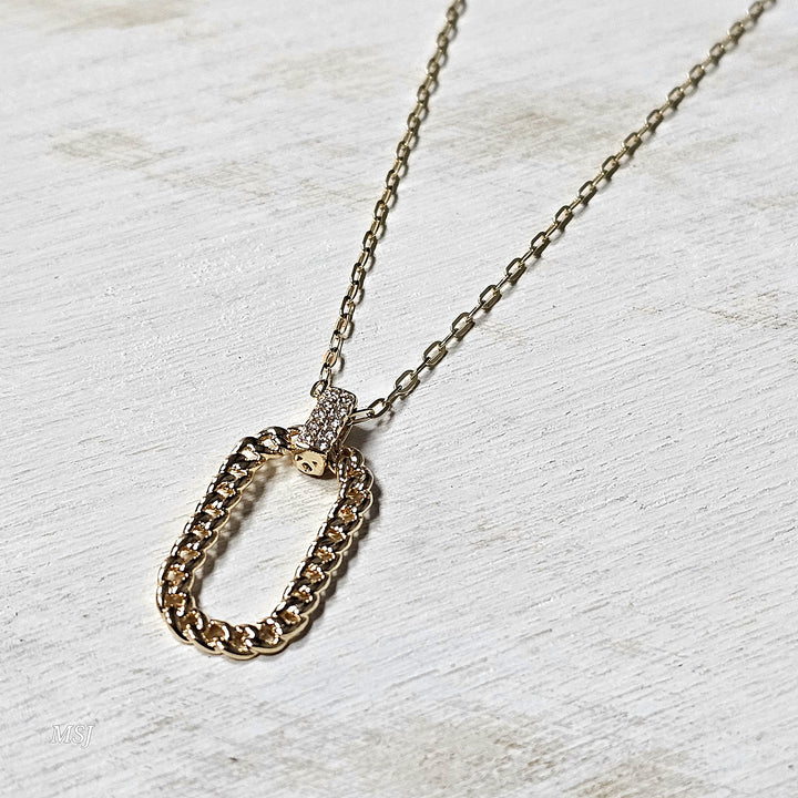 14k Yellow Gold .09ct Diamond Necklace