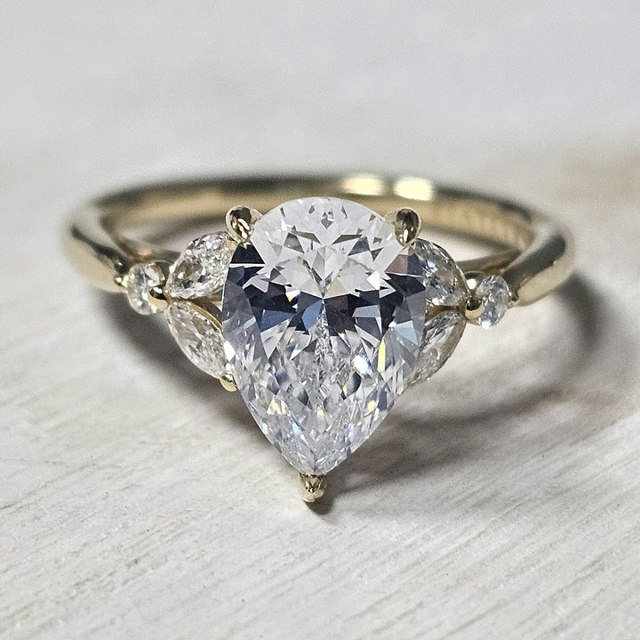 14k Yellow Gold .33 ctw Diamond Engagement Ring Semi-Mounting