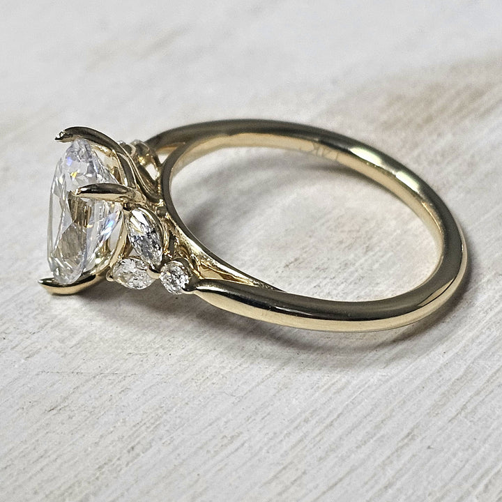 14k Yellow Gold .33 ctw Diamond Engagement Ring Semi-Mounting