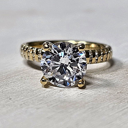 14k Yellow Gold 0.29 Ctw Diamond Engagement Ring Mounting