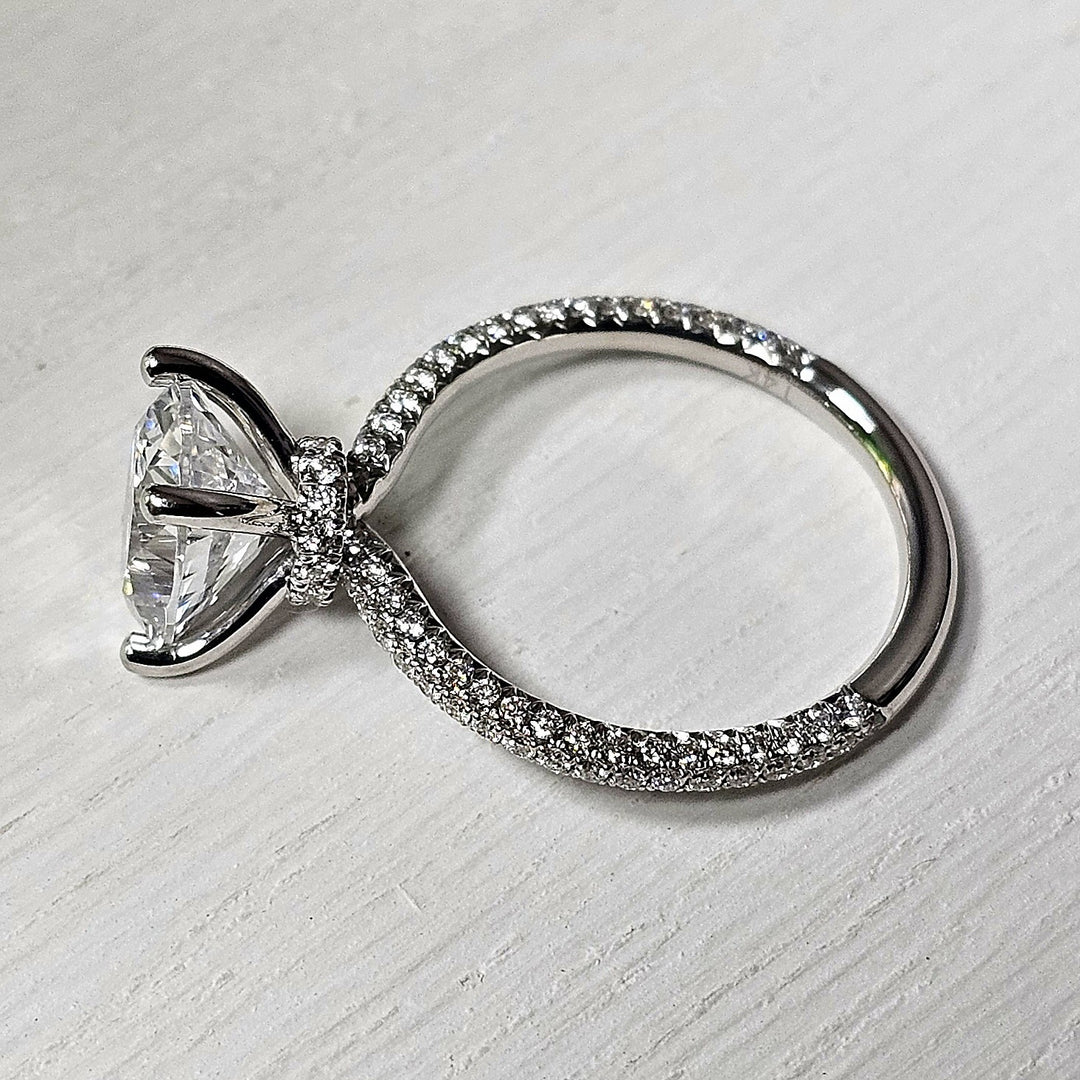 14k White Gold .66 ctw Diamond Engagement Ring Mounting