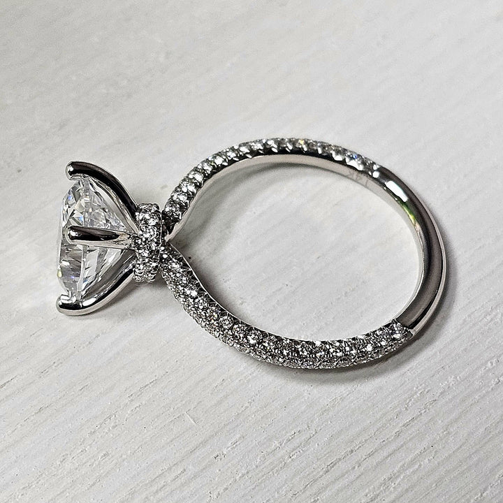 14k White Gold .66 ctw Diamond Engagement Ring Mounting
