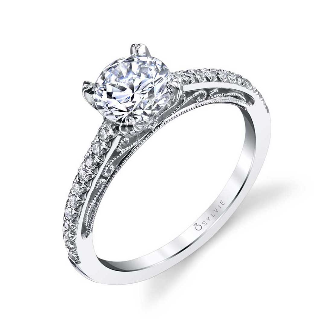 Classic Scroll Design Diamond Ring - McKenzie & Smiley Jewelers ...