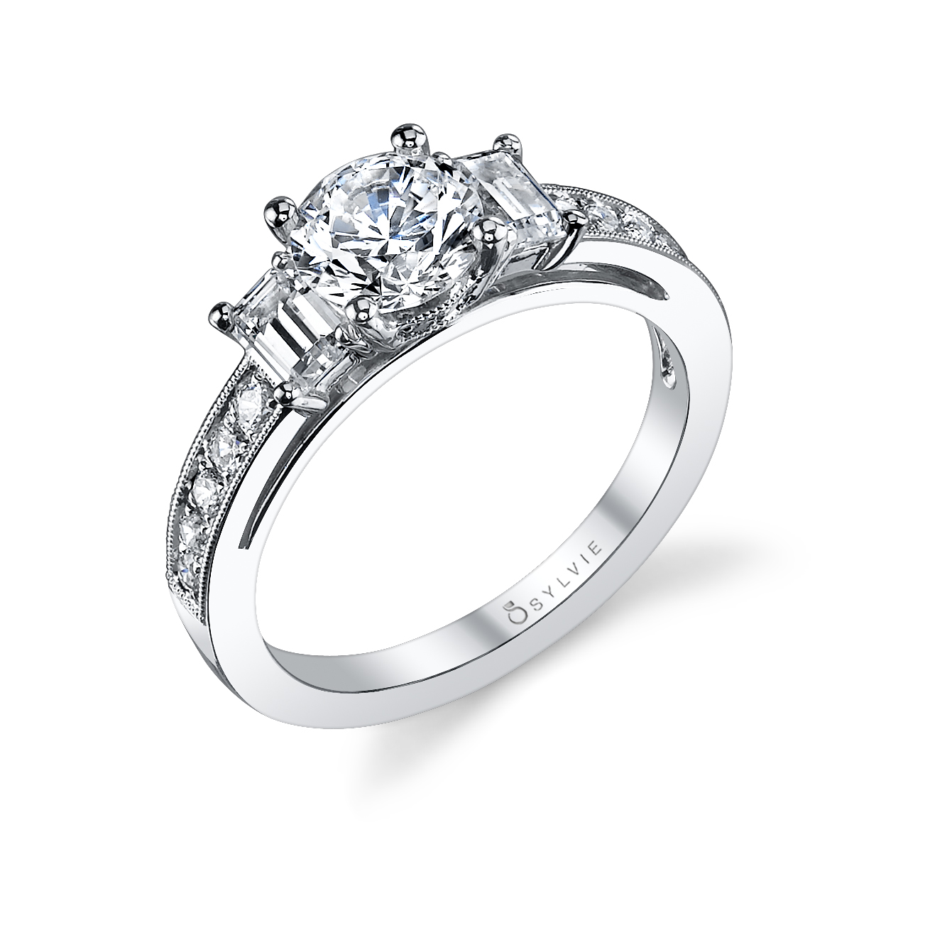 Lexi: Bypass style diamond engagement ring | Ken & Dana