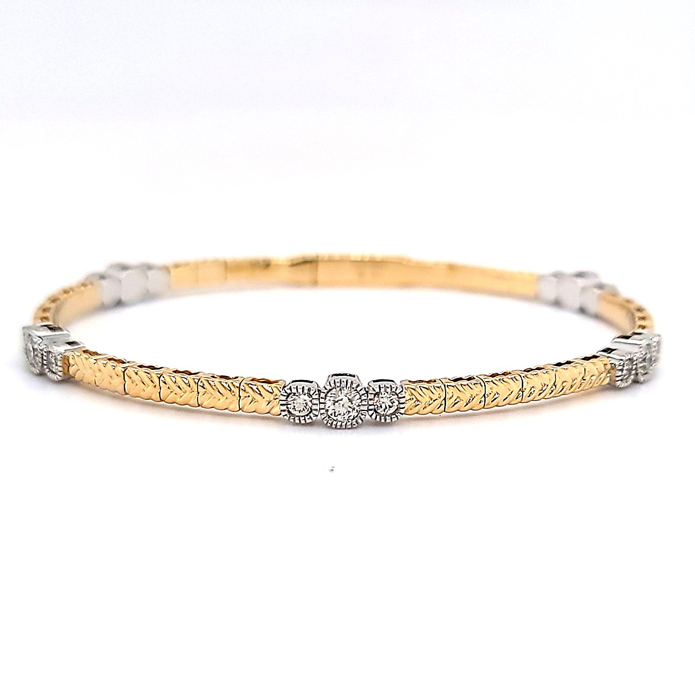 Vahan Sterling Silver 14K Yellow Gold Bracelet with Chain Link Design -  Vahan