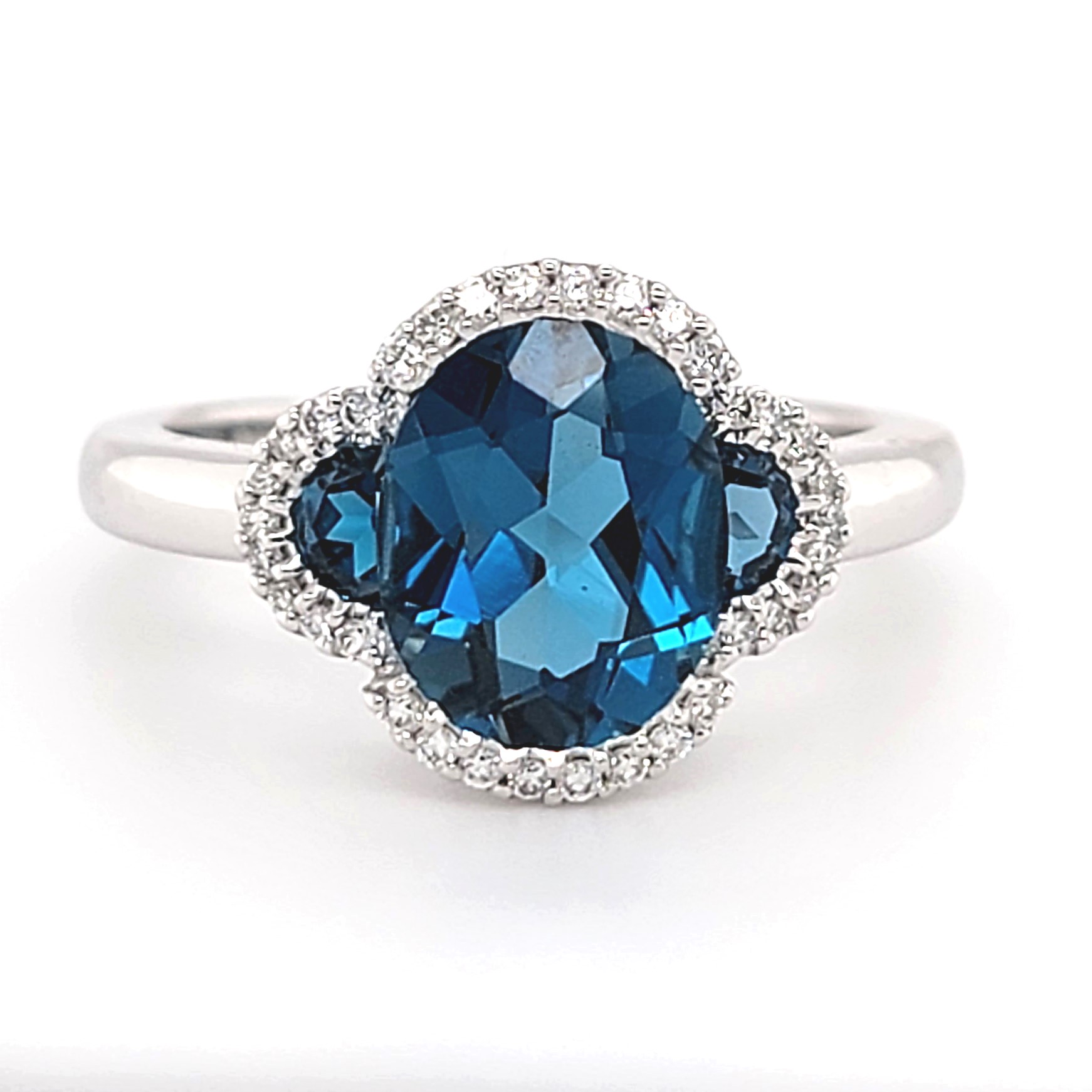 Unique Blue Topaz and Diamond Ring - McKenzie & Smiley Jewelers ...