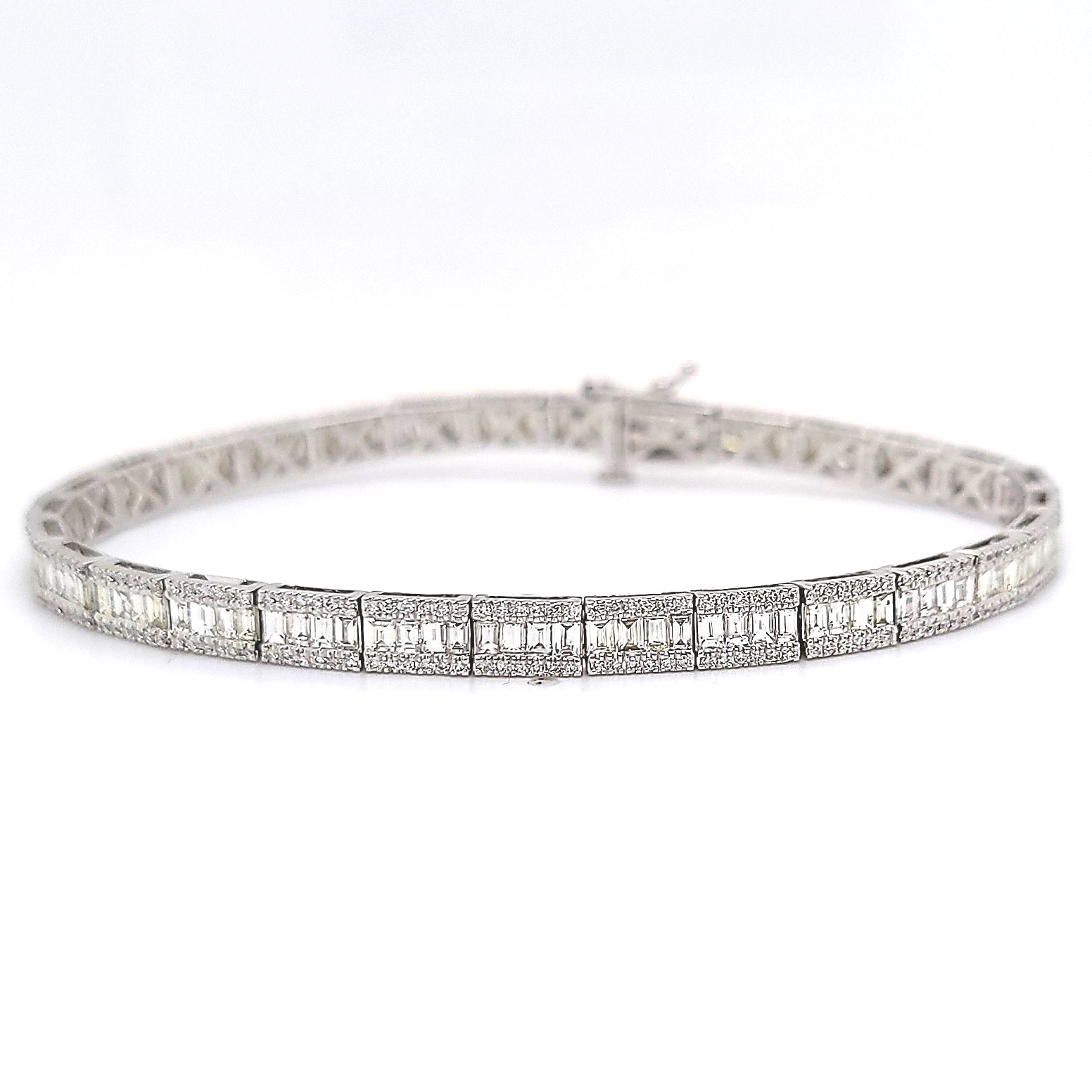 14K White Gold 3.5MM Tennis Bracelet – David's House of Diamonds
