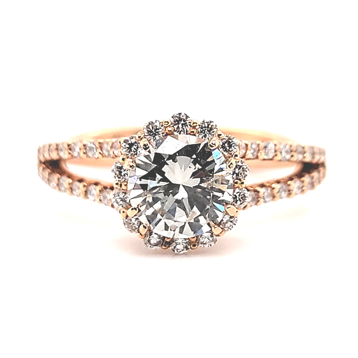 Custom Split Shank Halo Ring - McKenzie & Smiley Jewelers | Clarksville TN