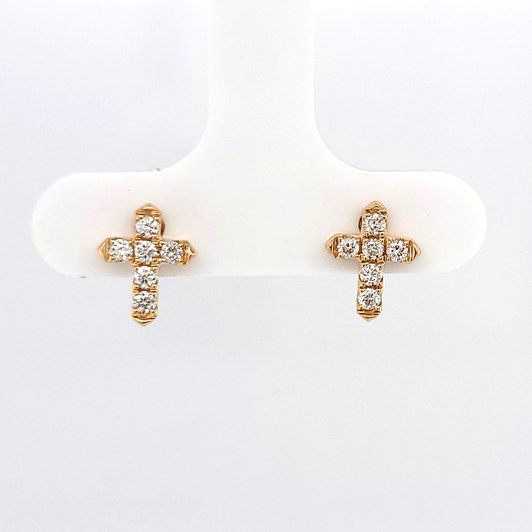 Diamond Cross Hanging Earrings – Haimov Jewelers