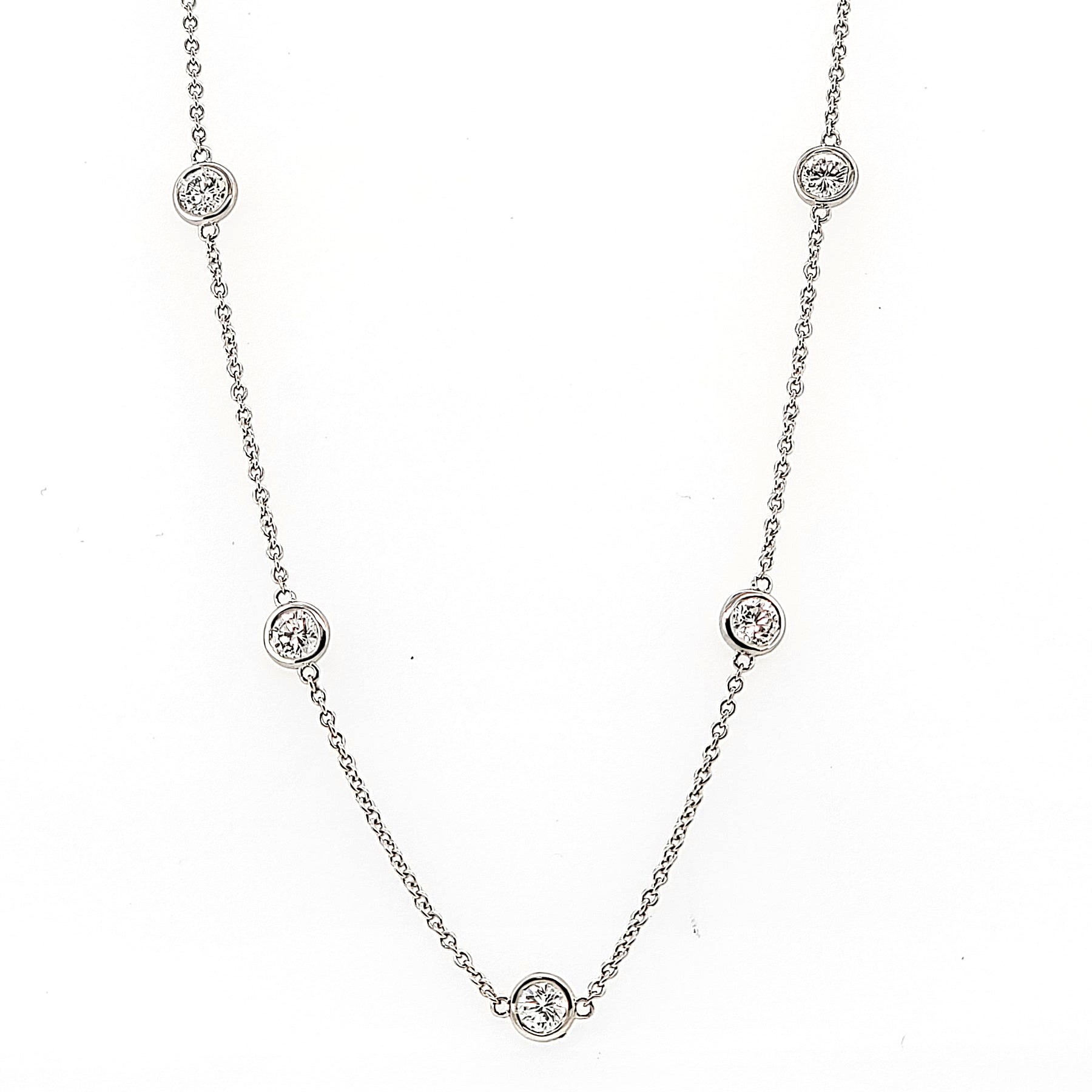 Moroccan Quad Diamond Station Chain Necklace by Jude Frances - NEWTWIST