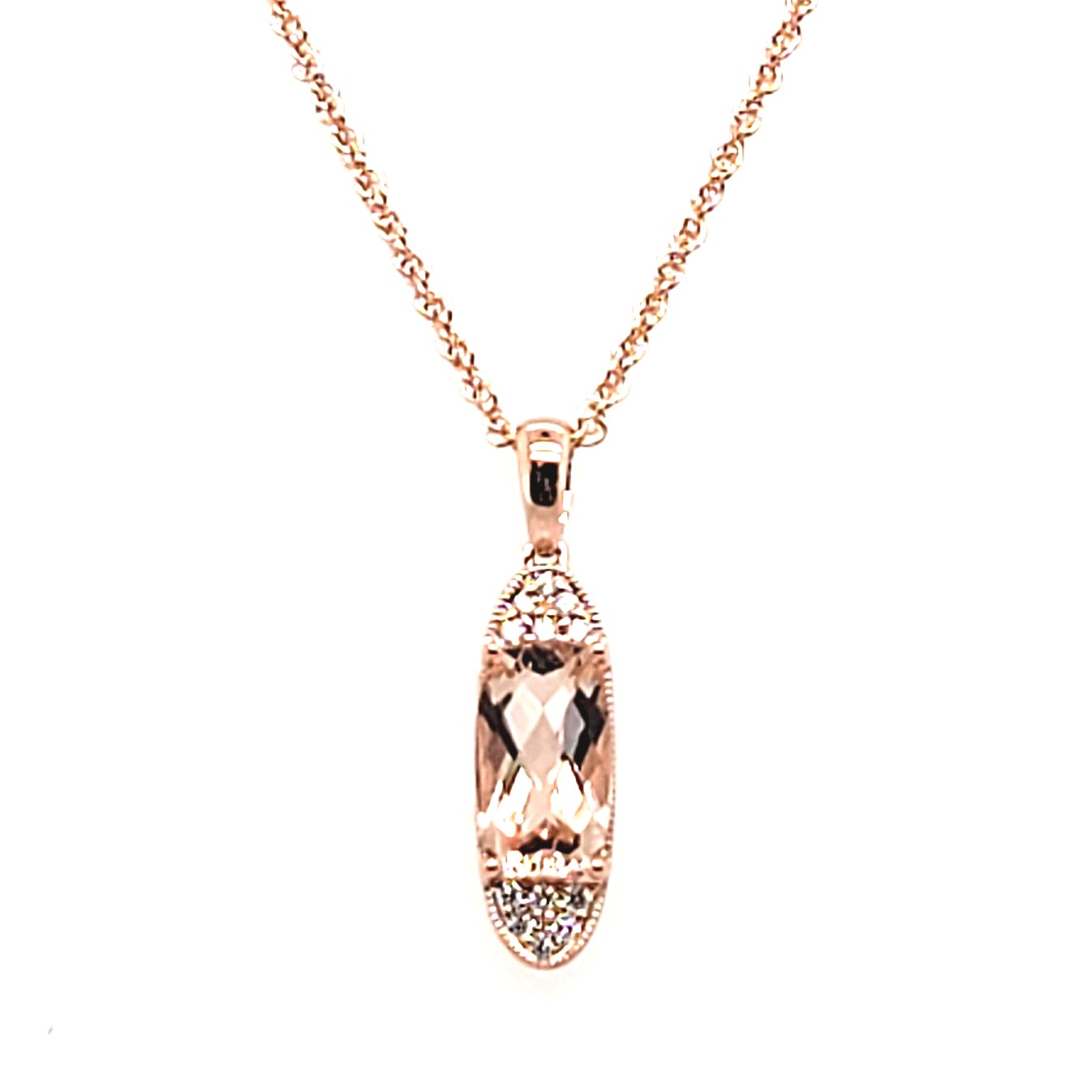 Rose Gold Morganite & Coco Diamond Heirloom Pendant – KALLATI