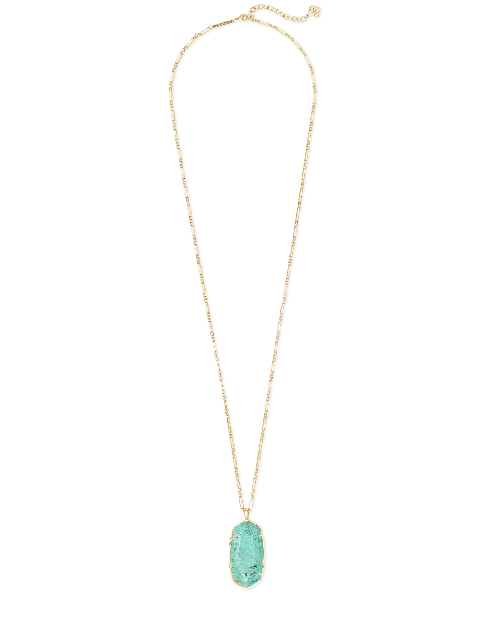 Kendra Scott Faceted Reid Long Gold-Plated Bronze Veined Lilac Pendant Necklace