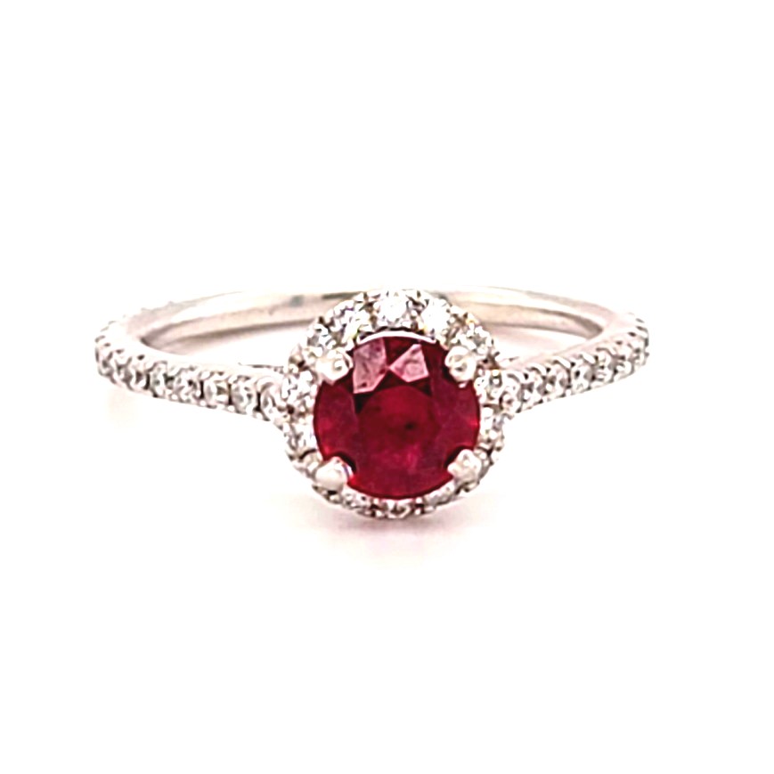 Ruby American Diamond Gold Plated Ring – Priyaasi